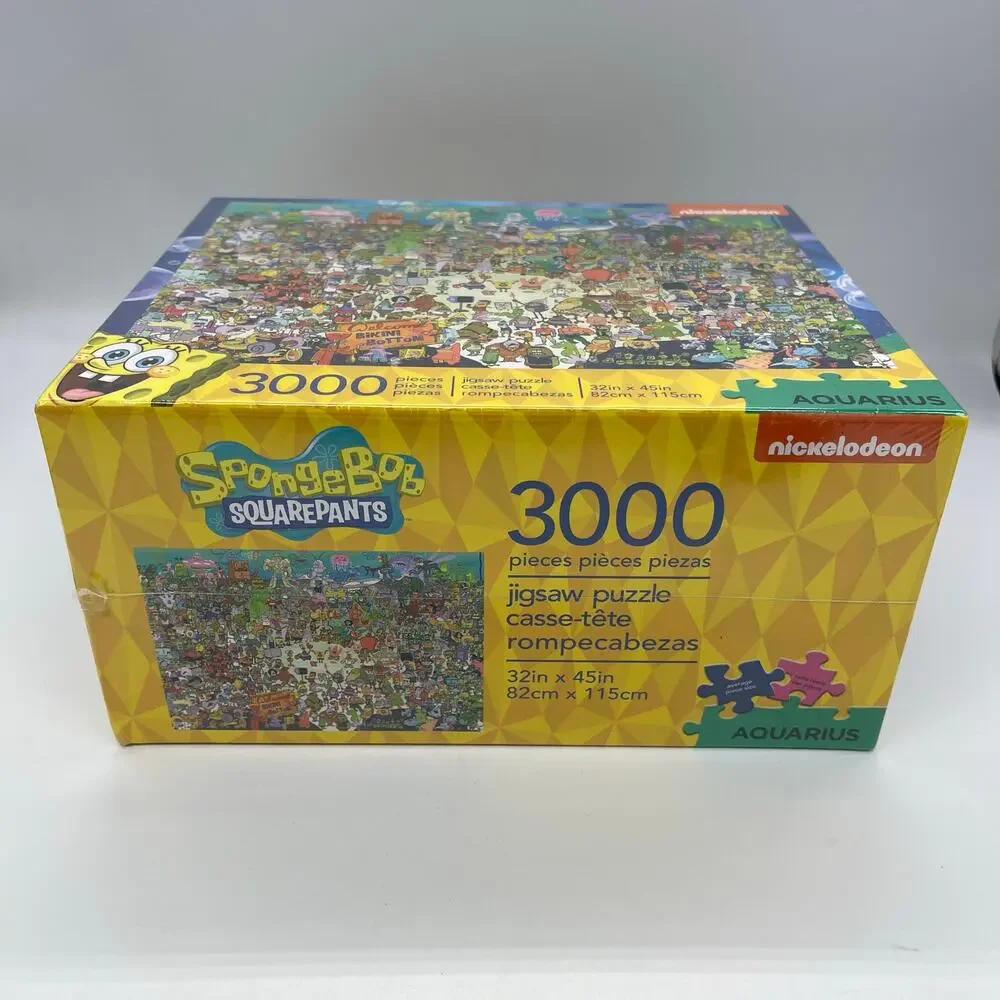 Aquarius Nickelodeon Sponge Bob Square Pants 3000 Piece Jigsaw Puzzle 32x45